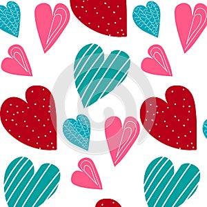 Colorful heart pattern