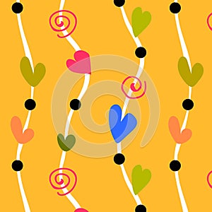 Colorful heart pattern