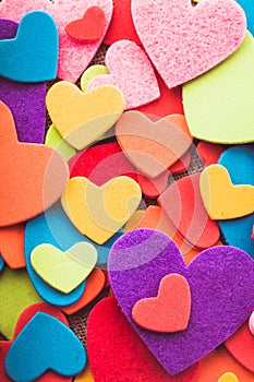 Colorful hearts