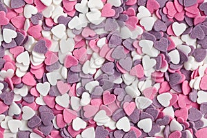 Colorful hearts background