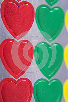 Colorful hearts
