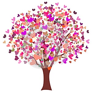 Colorful Hearts Tree