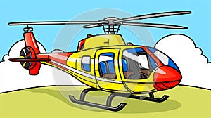 Colorful Helicopter Coloring Page For Playful Visual Puzzles