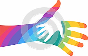 Colorful Helping hands