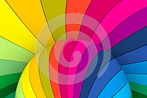 Colorful hemisphere lines abstract background