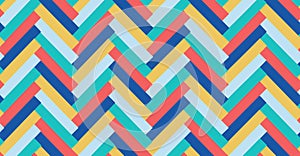 Colorful Herringbone Zigzag Pattern