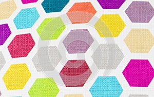 Colorful hexagon background texture
