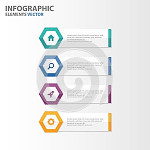 Colorful hexagon banner Infographic elements presentation templates flat design set for brochure flyer leaflet marketing