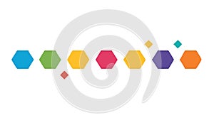 Colorful hexagon pattern, abstract geometric design, vector design Generative AI