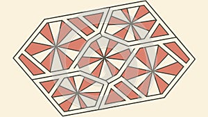 Colorful Hexagonal Geometric Pattern, Abstract Modern Design, vector design Generative AI