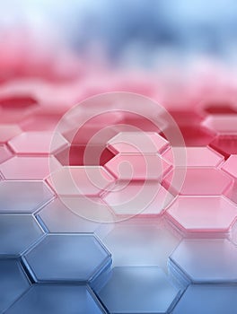 Colorful Hexagonal Patterns Create a Dynamic Background With a Blend of Red and Blue Tones