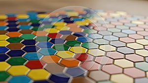 Colorful Hexagonal Tiles Pattern for Creative.