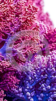 colorful high detailed macro image of sea corals, vivid multicolor textured wallpaper background of sea life corals reef