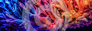 colorful high detailed macro image of sea corals, vivid multicolor textured wallpaper background of sea life corals reef