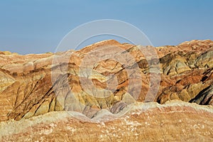 Colorful hilly texture background in zhangye