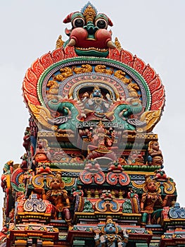 The Colorful Hindu Temple in Bangkok , Thailand, 5th February 2023