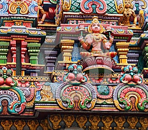 The Colorful Hindu Temple in Bangkok , Thailand, 5th February 2023