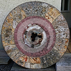 Colorful Historic Millstone