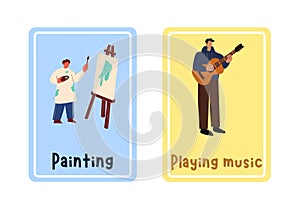 Colorful Hobbies Flashcards Recurso de EFL - 1