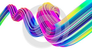 Colorful holographic 3d flow shape liquid wave for modern Christmas backgrounds and posters
