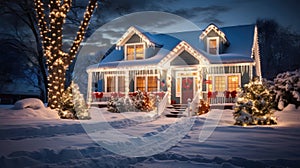 colorful home holiday lights