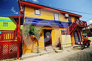 Colorful home San Pedro Belize photo