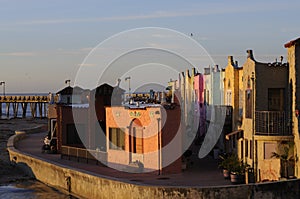 Colorful homes on the esplanade in Capitola, Calif
