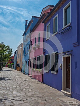 Colorful homes on the island of Burano