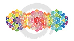 Colorful Honeycomb Hexagon Pattern Vector, vector design Generative AI