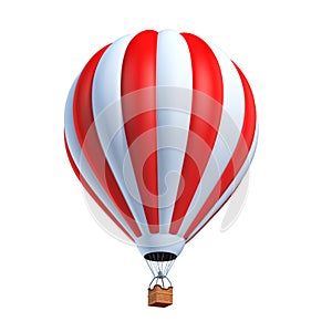 Colorful hot air balloon 3d illustration