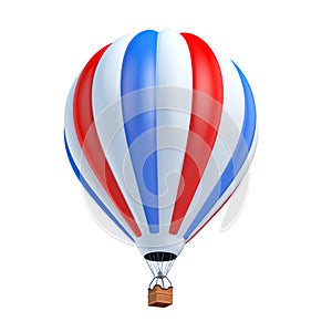 Colorful hot air balloon 3d illustration