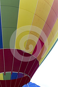 A Colorful Hot Air Balloon Close-Up Detail