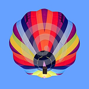 Colorful hot air balloon flight