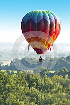 Colorful Hot Air Balloon Flight, Lots of Colors