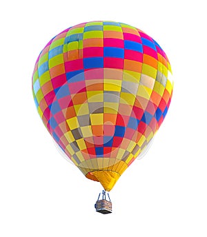 colorful hot air balloon isolated
