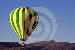 Colorful Hot Air Balloon Over The Arizona Desert