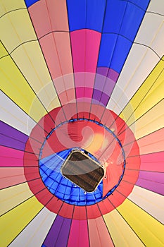 Colorful hot air balloons in the start of journey trip