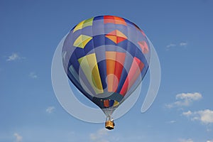 Colorful hotair balloon with blue sky