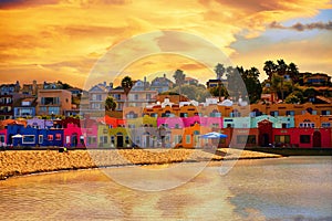 Colorful Hotels, landmark of Capitola Village