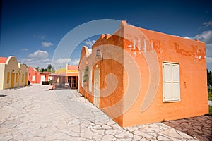 Colorful house in Balatonfured photo