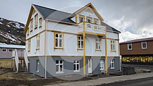 Colorful house in the village of Seydisfjordur in Iceland