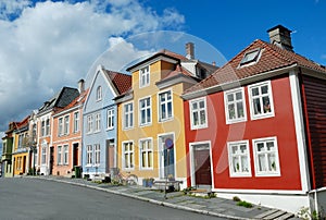 Colorful houses in Bergen Norway