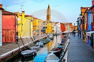 Colorful houses in Burano photo