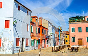 Colorful houses of Burano island