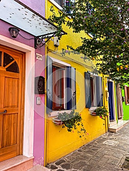 Colorful houses burano island