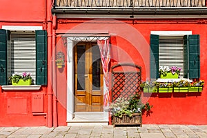 Colorful houses in Burano island