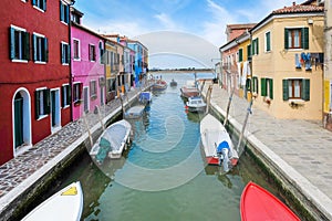 Colorful houses, Burano Island, Venice, Italy