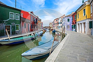 Colorful houses, Burano Island, Venice, Italy