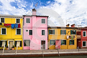 Colorful houses in Burano, Venice