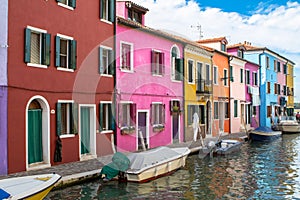 Colorful houses in Burano, Venice